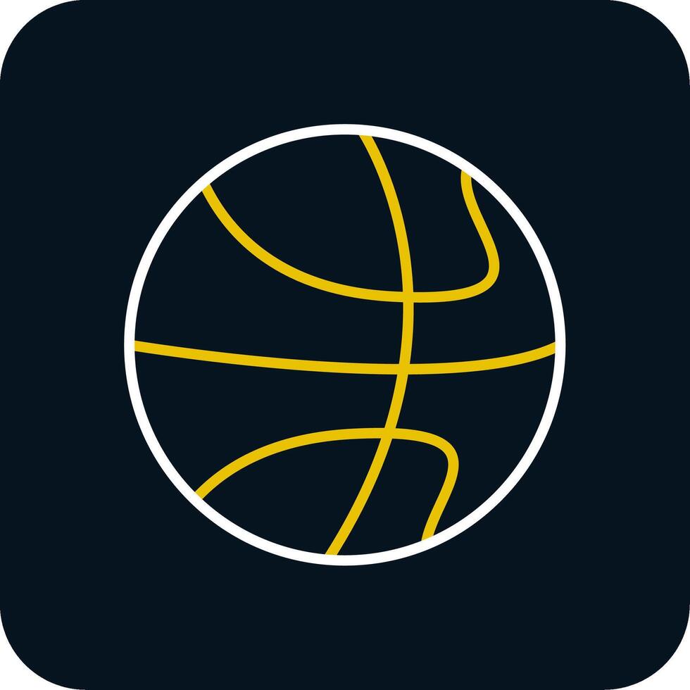 Basketball Line Red Circle Icon vector