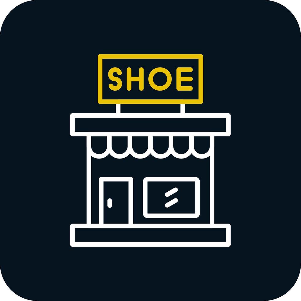 Store Line Red Circle Icon vector
