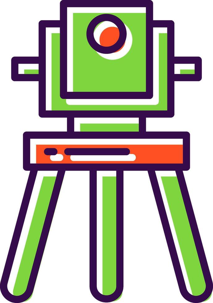 Theodolite filled Design Icon vector