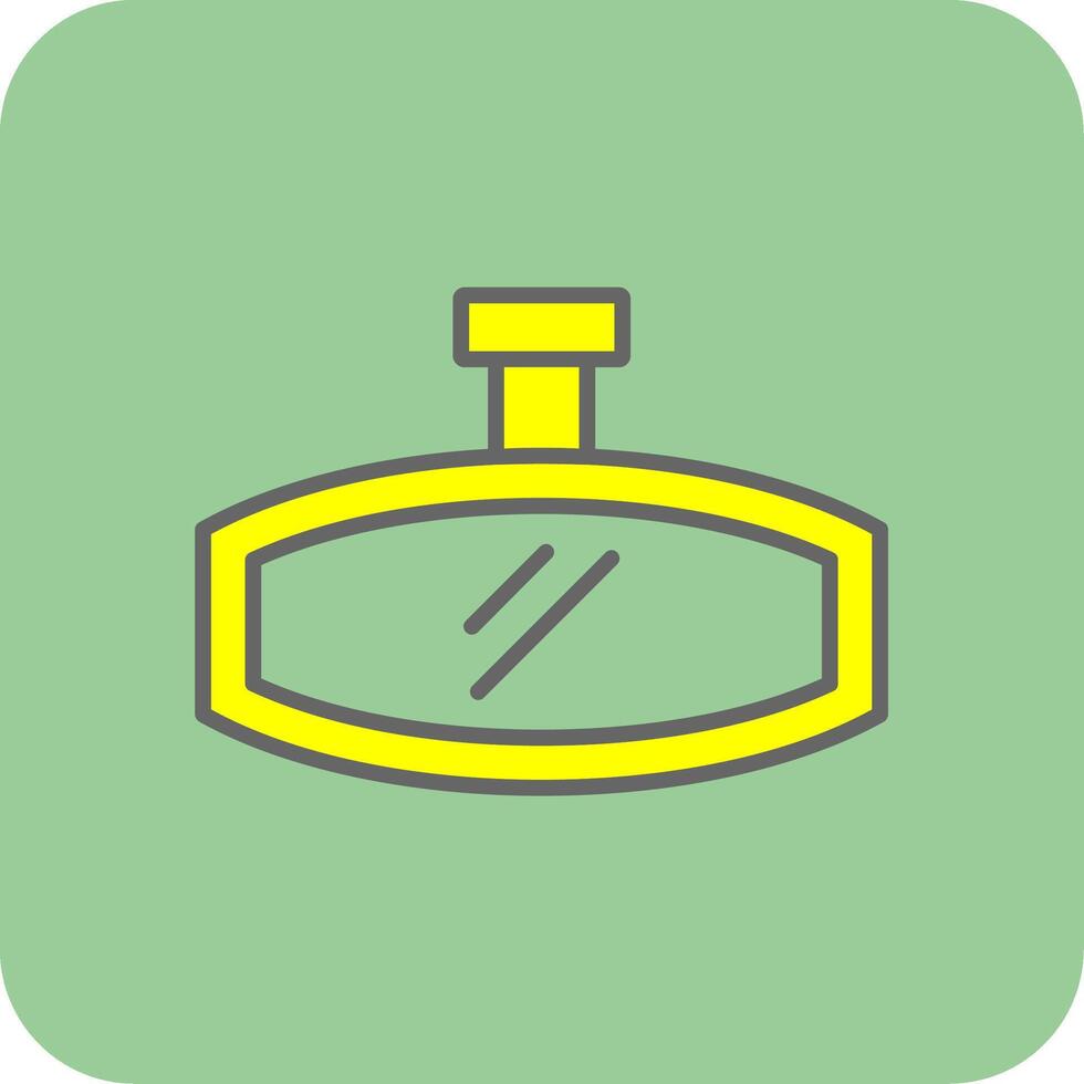 Rearview Mirror Filled Yellow Icon vector