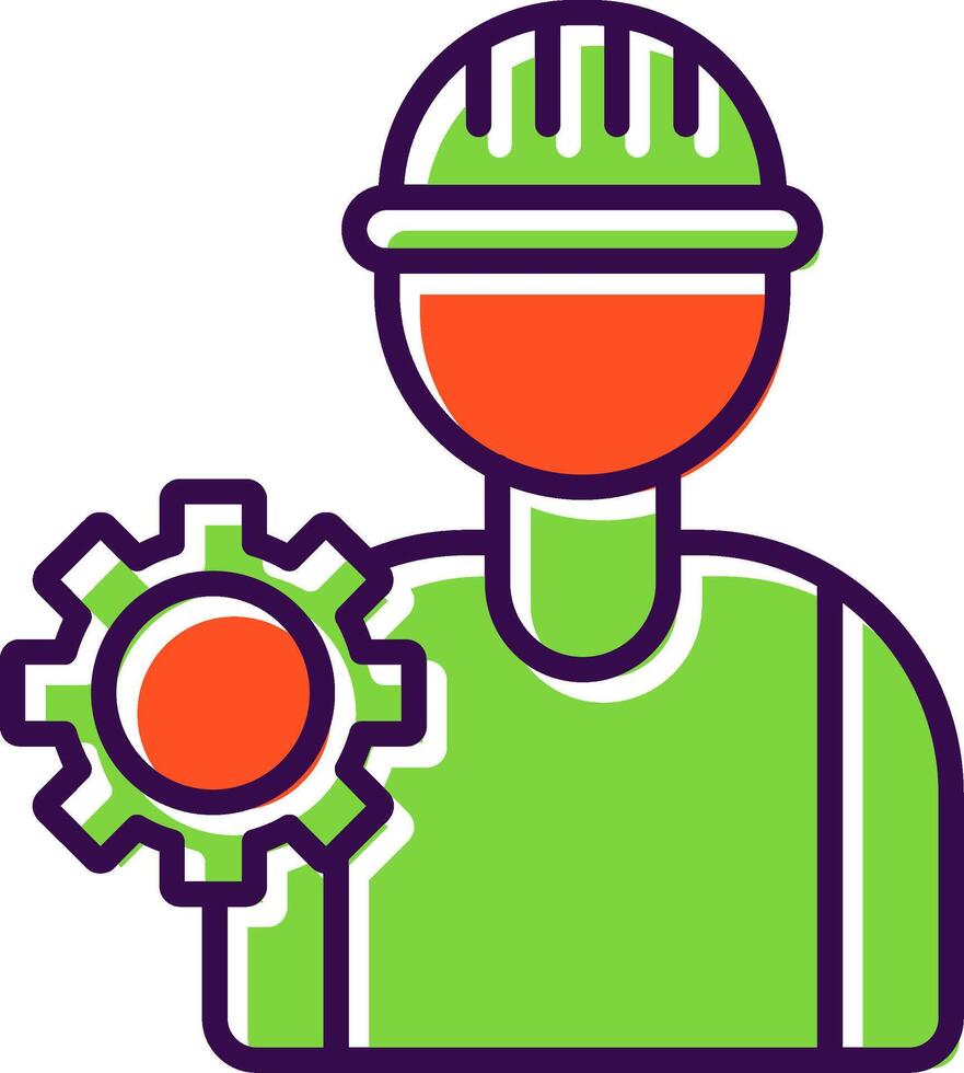 Worker filled Design Icon vector