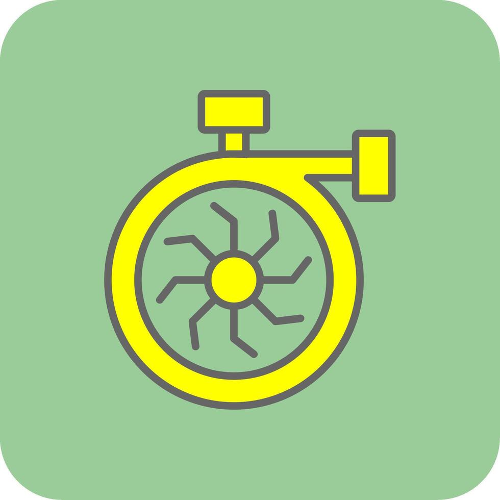 Turbo Engine Filled Yellow Icon vector