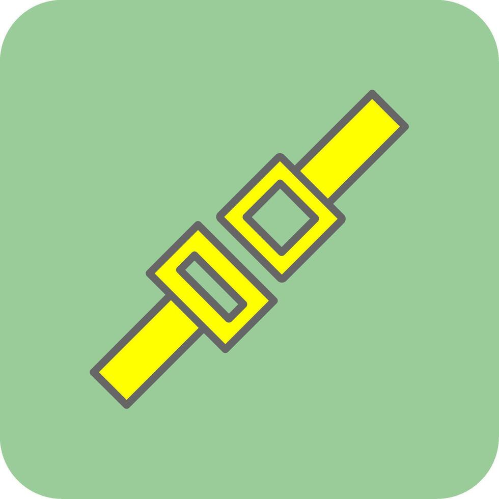 Seat Belt Filled Yellow Icon vector
