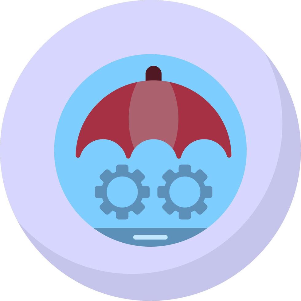 Risk Management Flat Bubble Icon vector
