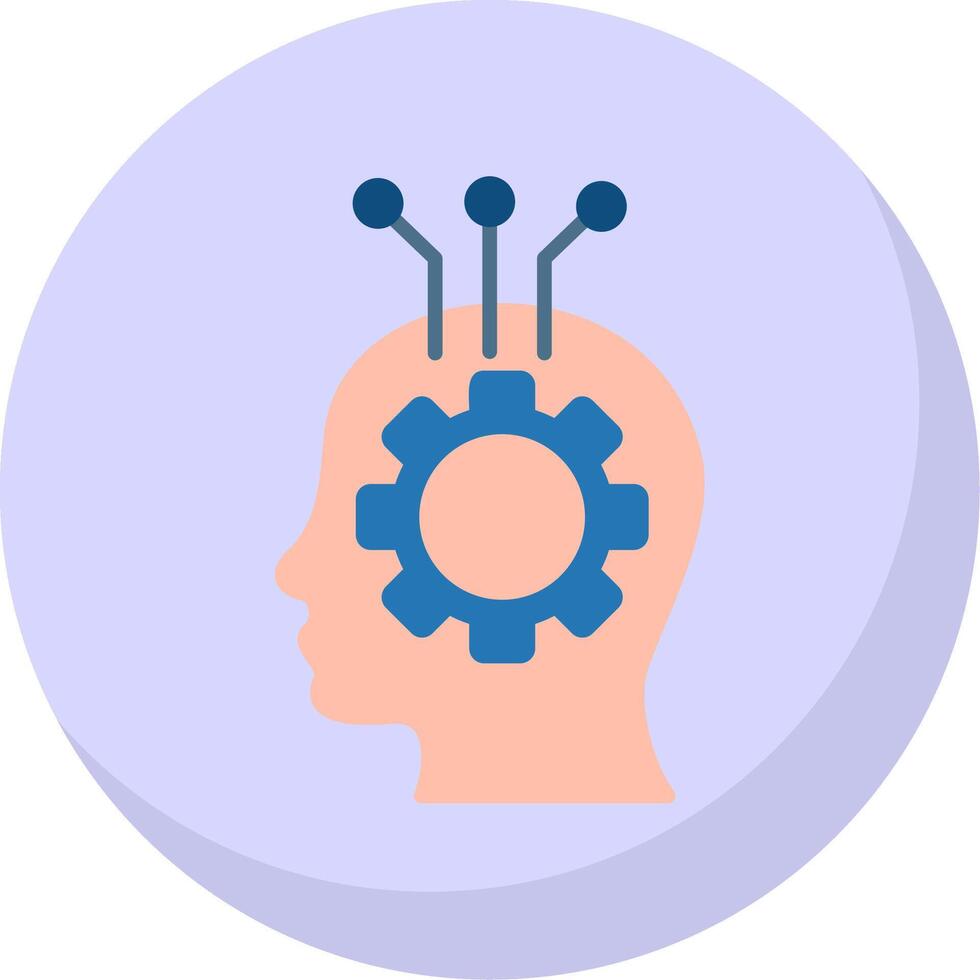 Personal Solution Flat Bubble Icon vector