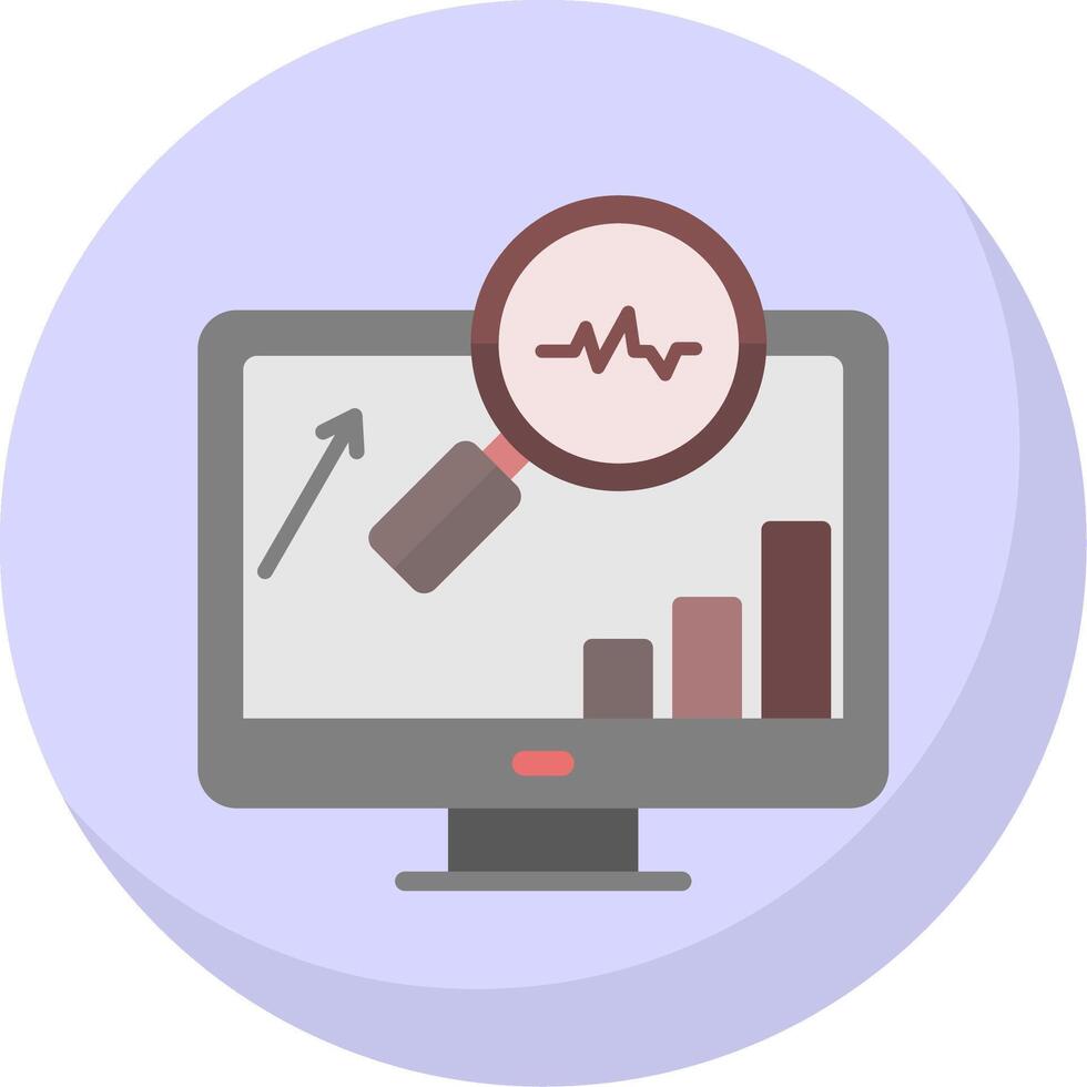 System Monitoring Flat Bubble Icon vector