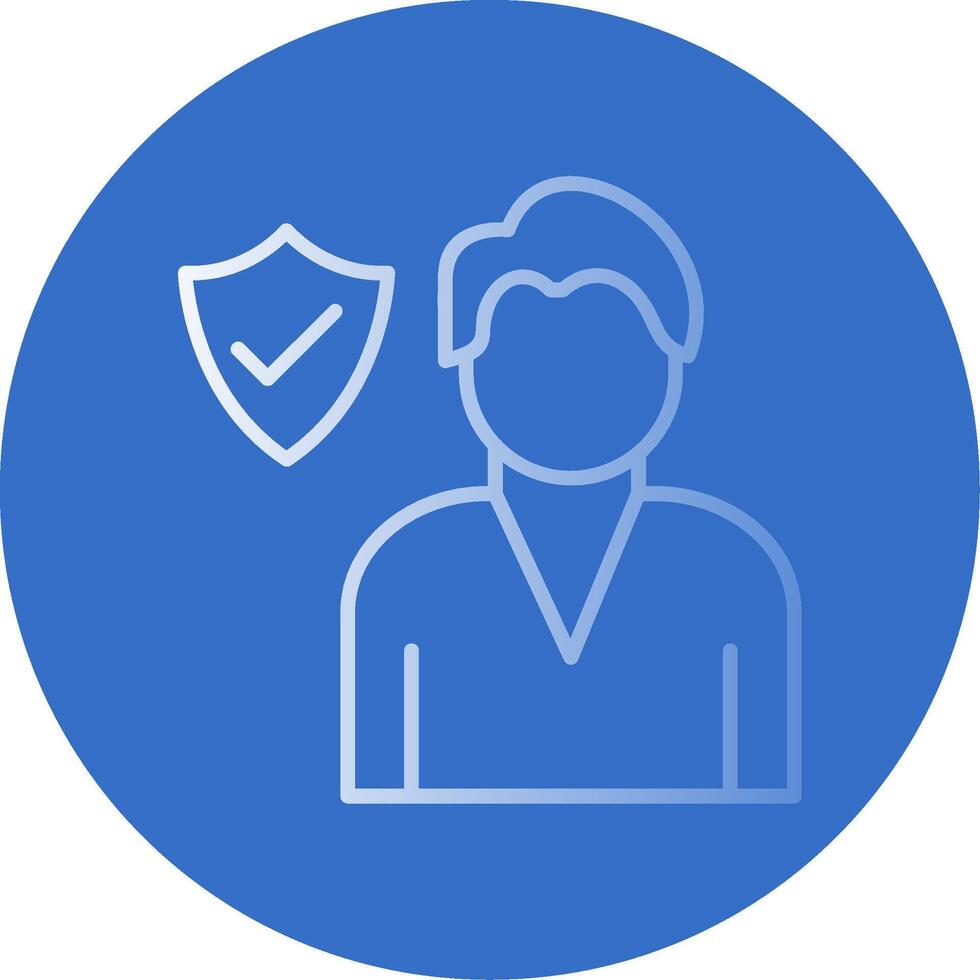 Employee Insurance Flat Bubble Icon vector