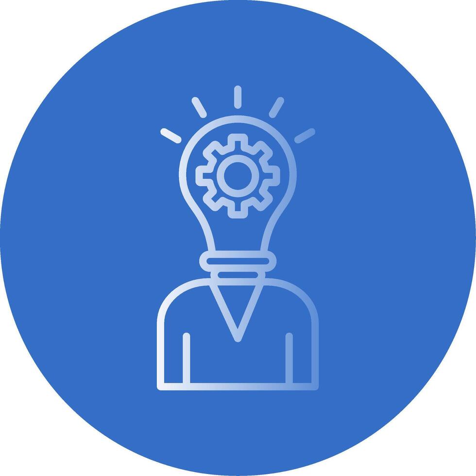 Personal Idea Flat Bubble Icon vector