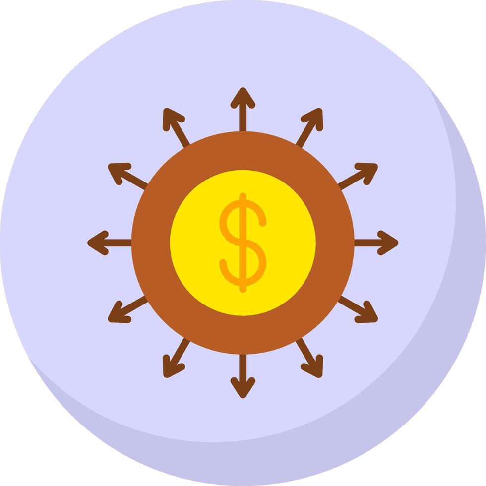 Budget Spending Flat Bubble Icon vector