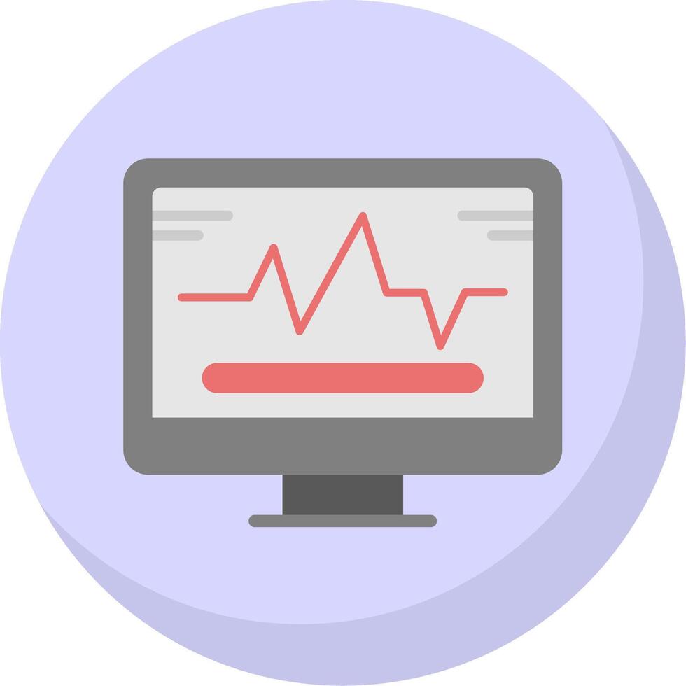 System Monitoring Flat Bubble Icon vector