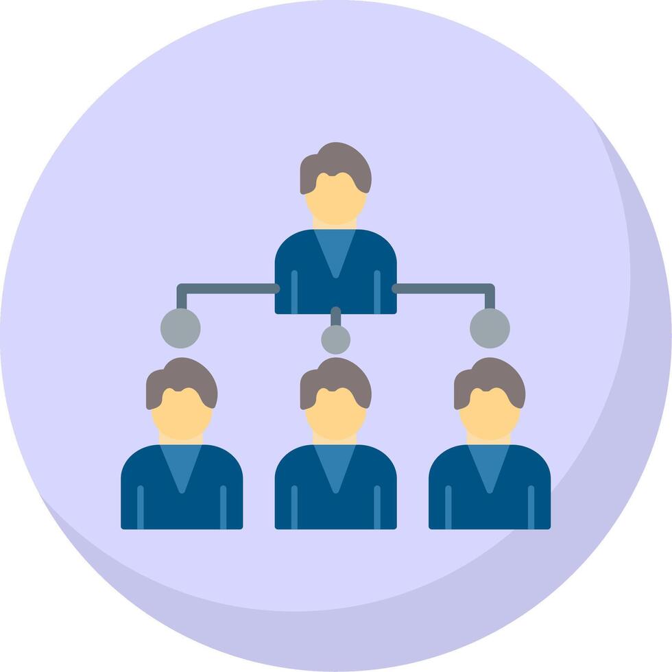 Company Structure Flat Bubble Icon vector