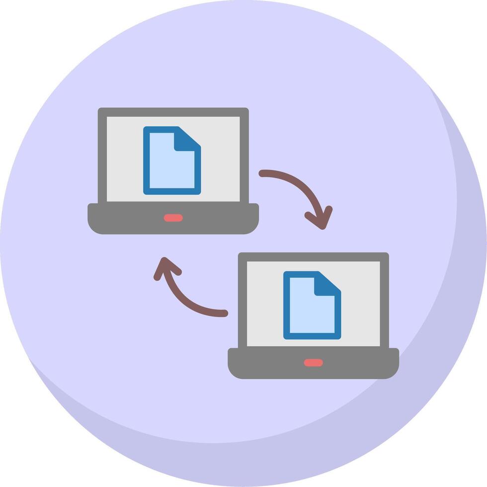 Data Sharing Flat Bubble Icon vector