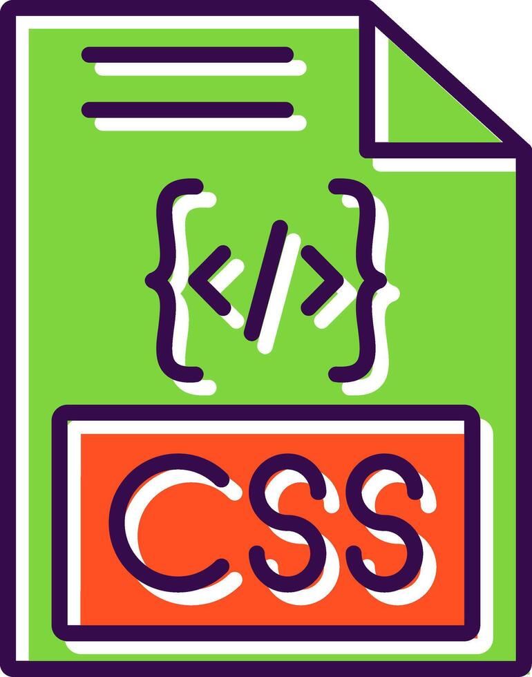 Css filled Design Icon vector