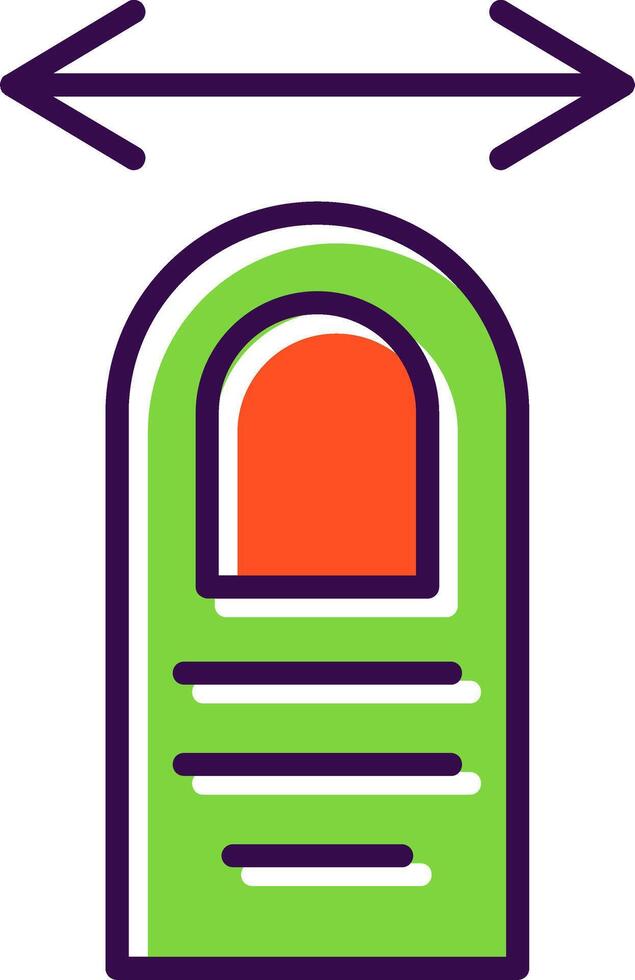 Tap Drag filled Design Icon vector