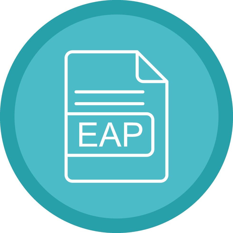 EAP File Format Line Multi Circle Icon vector