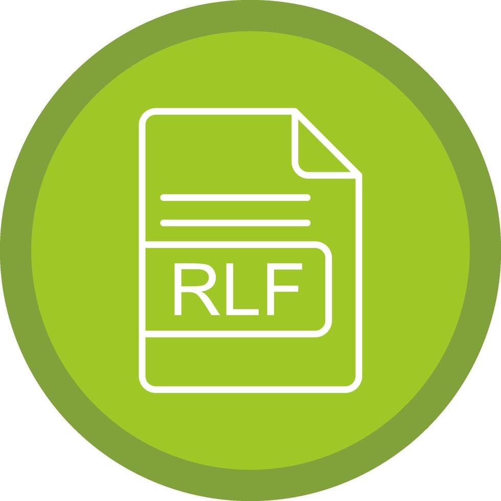 RLF File Format Line Multi Circle Icon vector