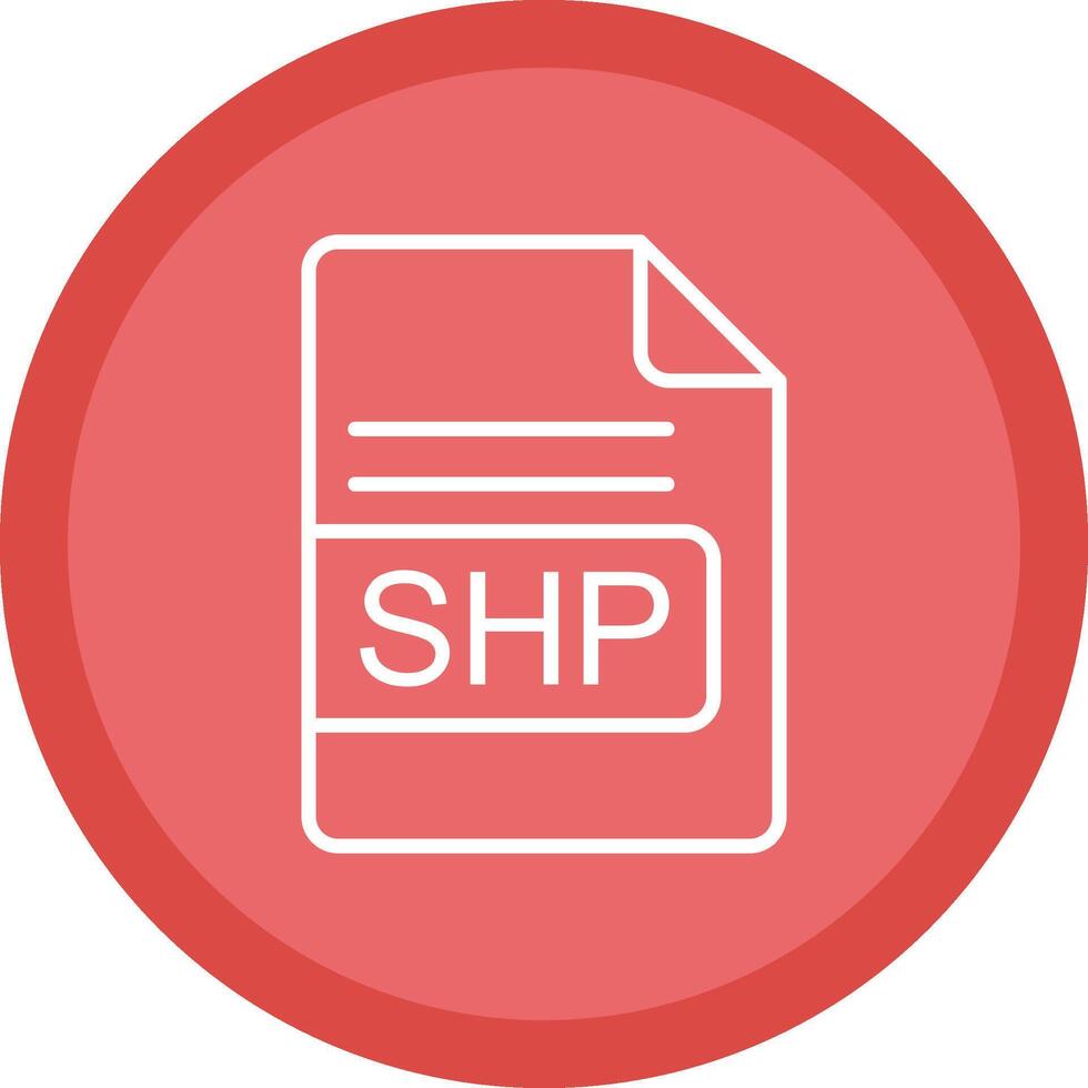 SHP File Format Line Multi Circle Icon vector