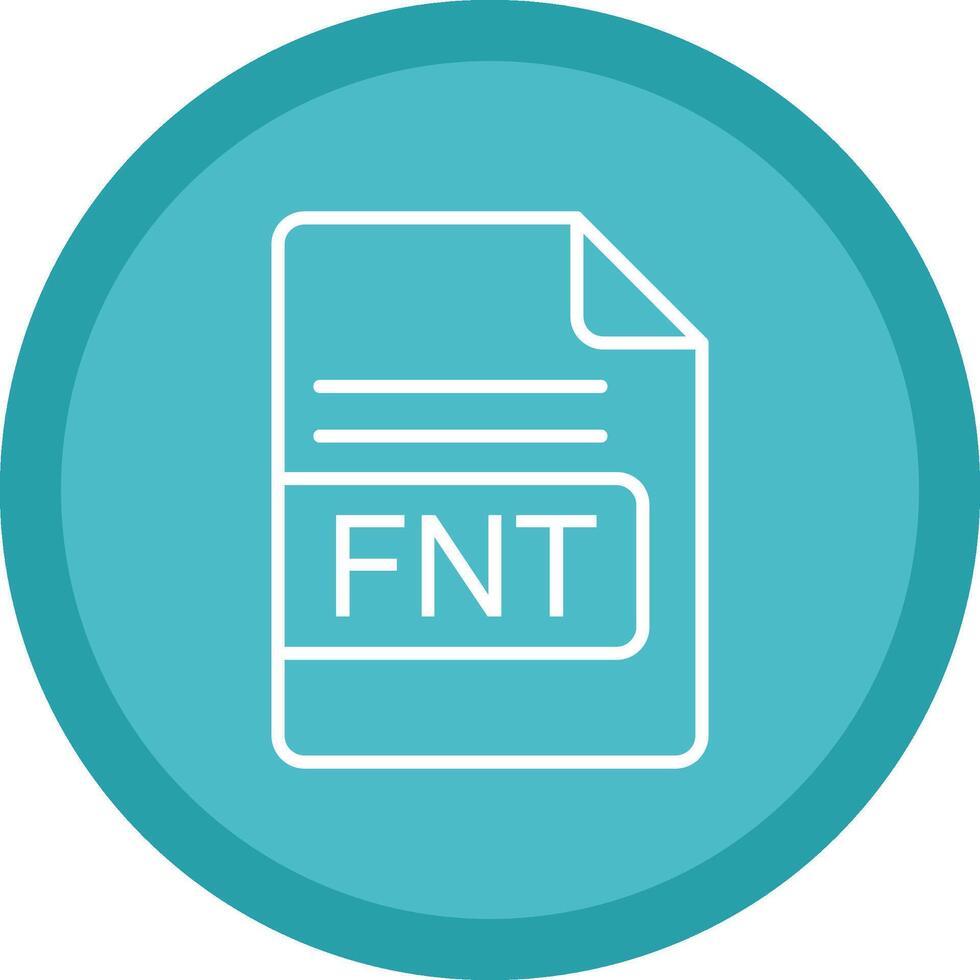 FNT File Format Line Multi Circle Icon vector