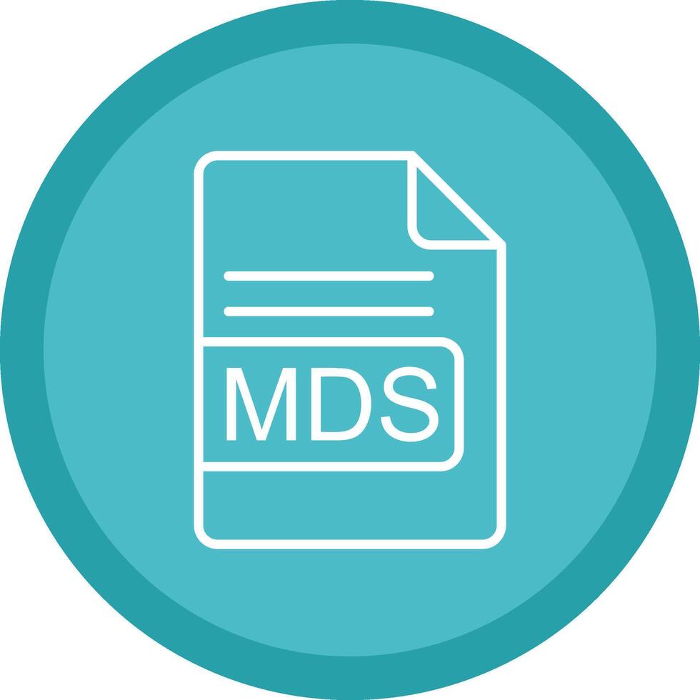 MDS File Format Line Multi Circle Icon vector