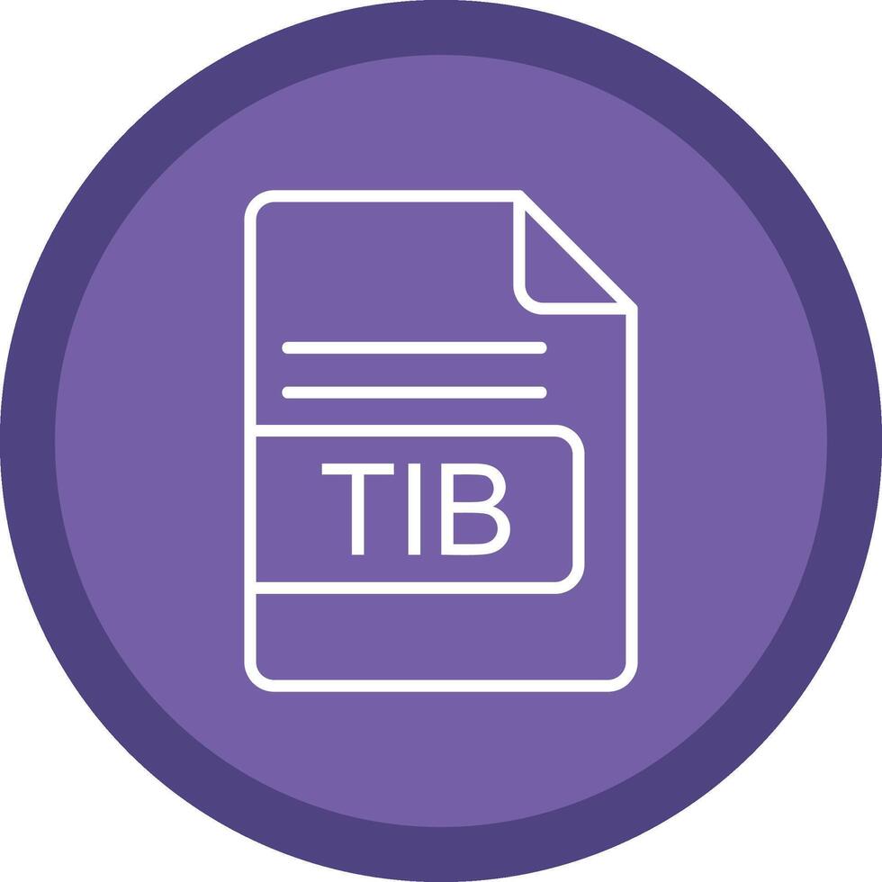 TIB File Format Line Multi Circle Icon vector