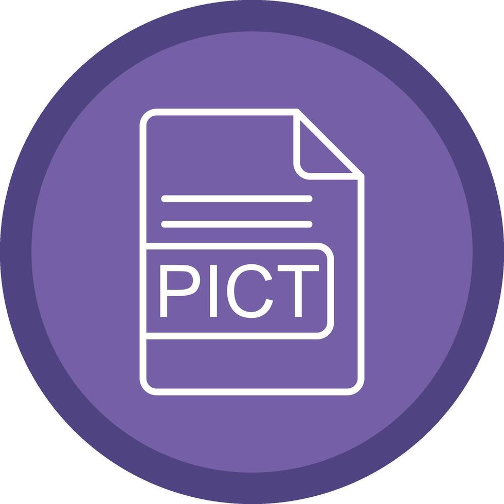 PICT File Format Line Multi Circle Icon vector