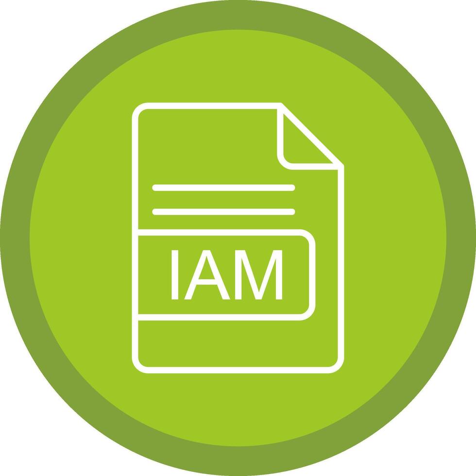 IAM File Format Line Multi Circle Icon vector