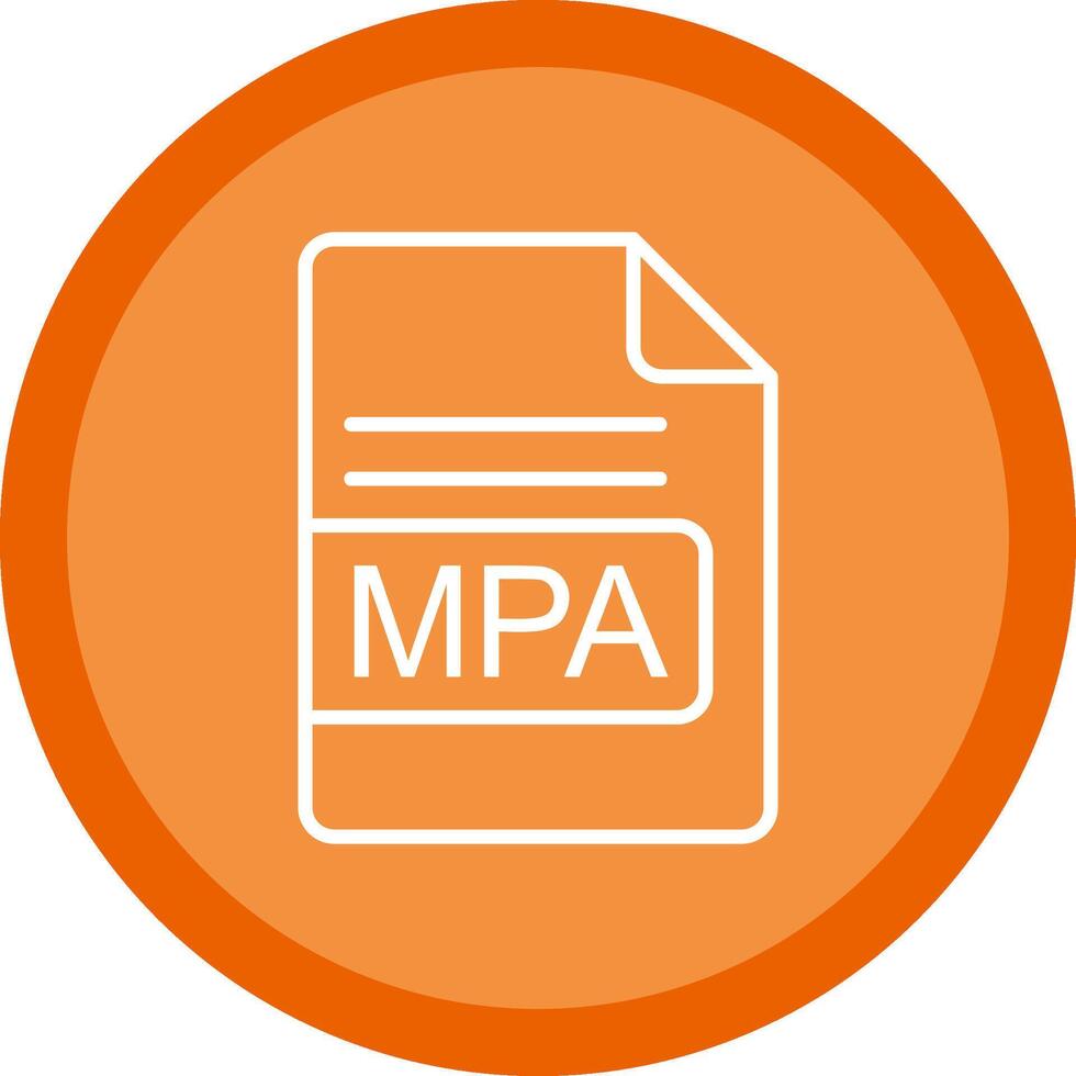 MPA File Format Line Multi Circle Icon vector