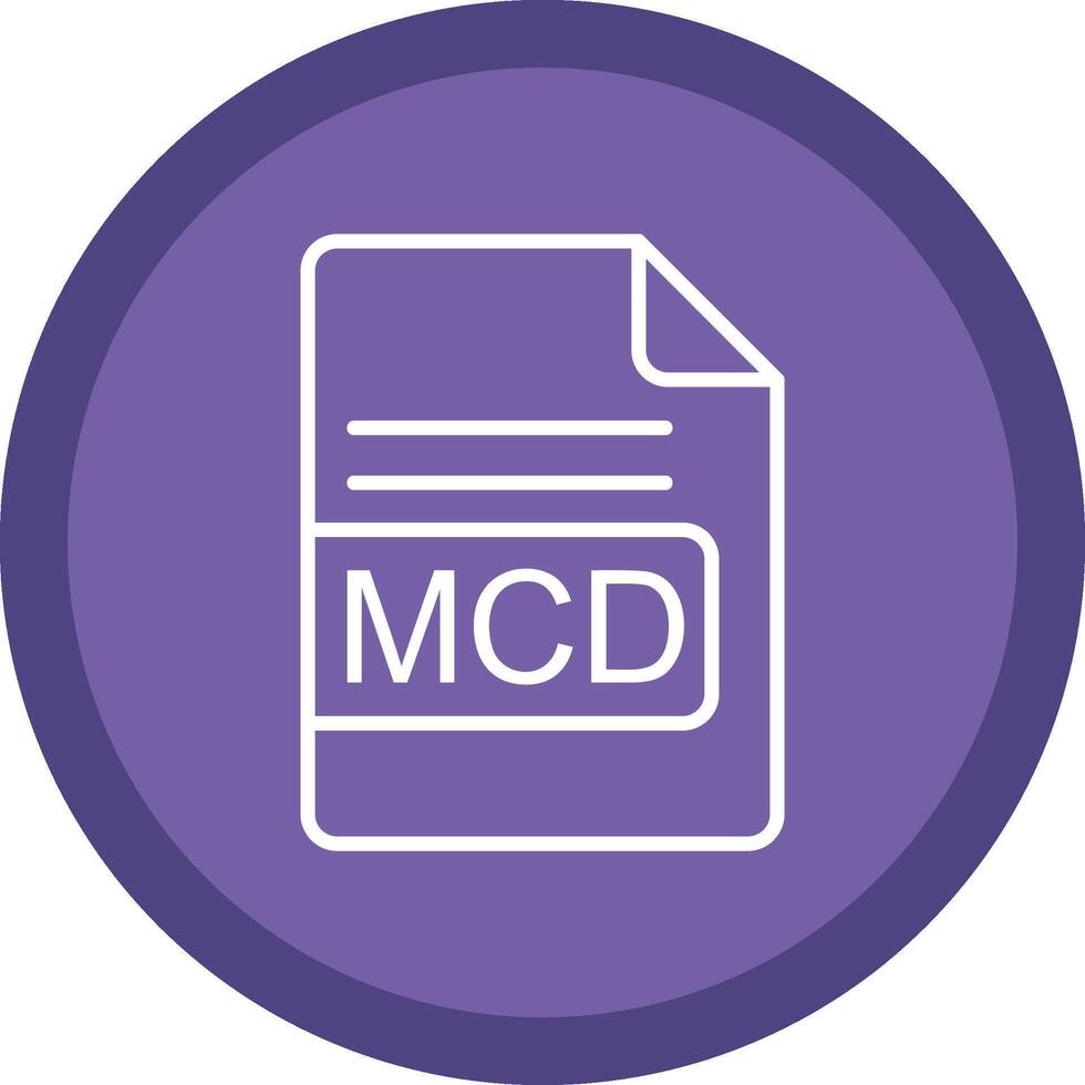 MCD File Format Line Multi Circle Icon vector