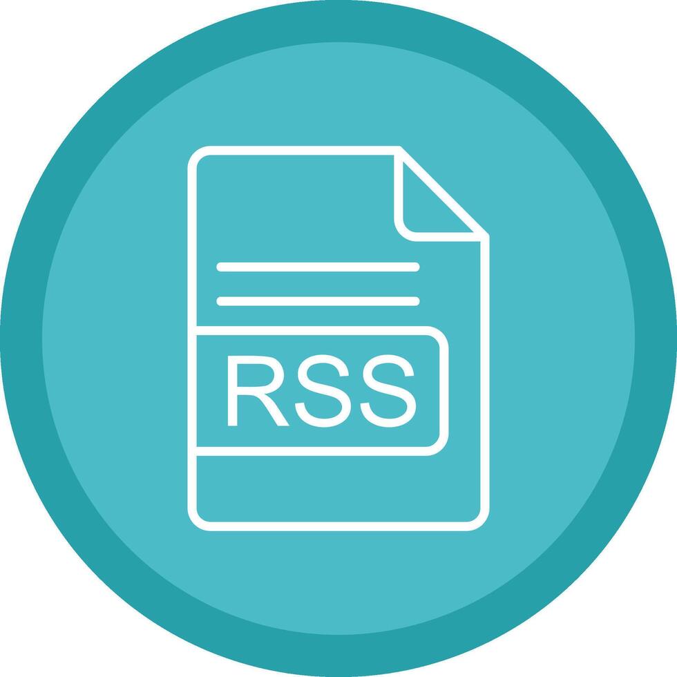 RSS File Format Line Multi Circle Icon vector