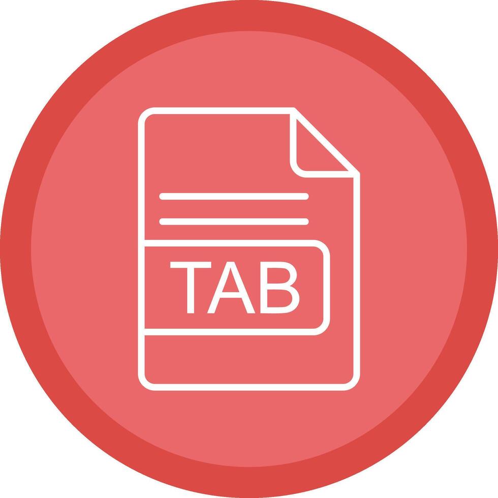 TAB File Format Line Multi Circle Icon vector