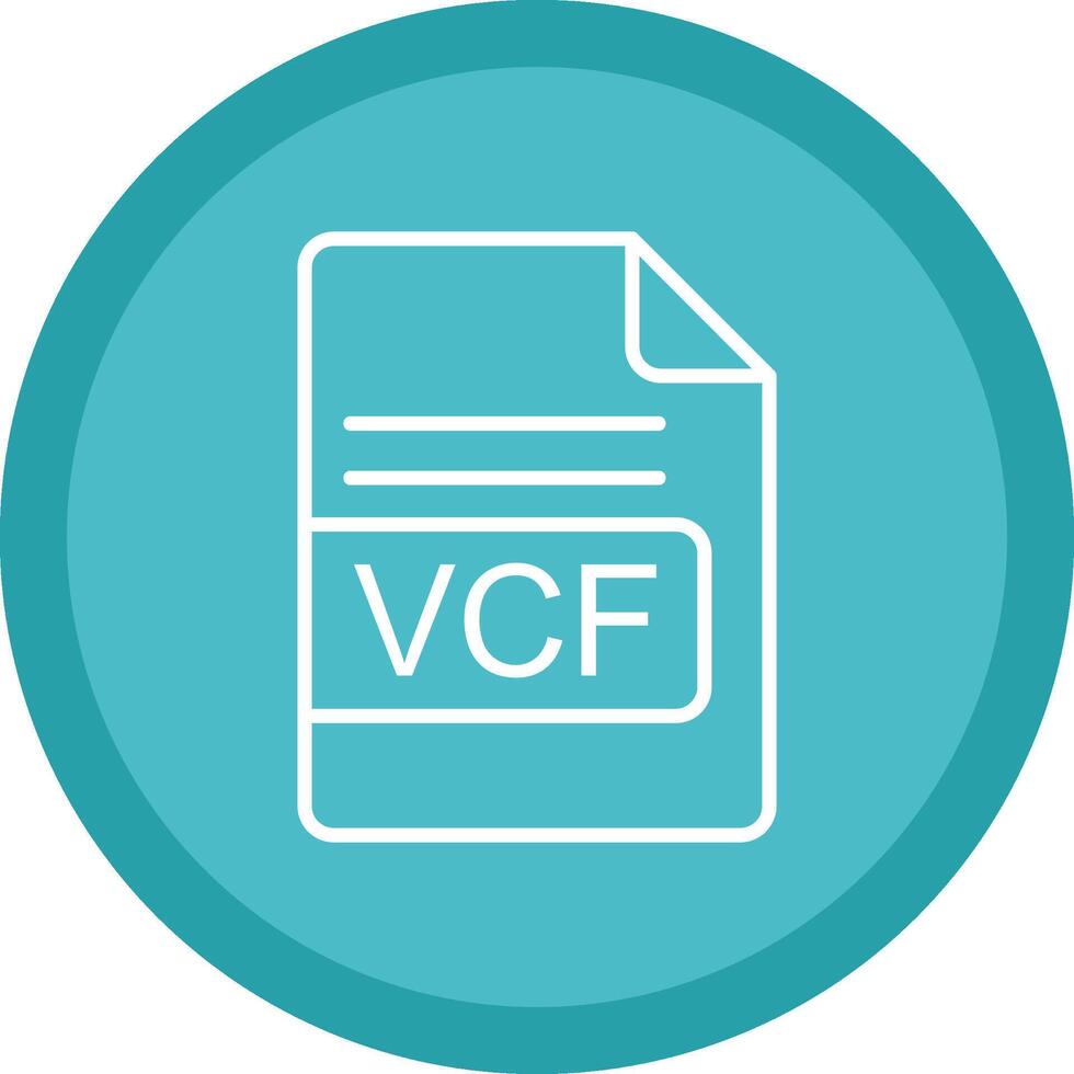VCF File Format Line Multi Circle Icon vector