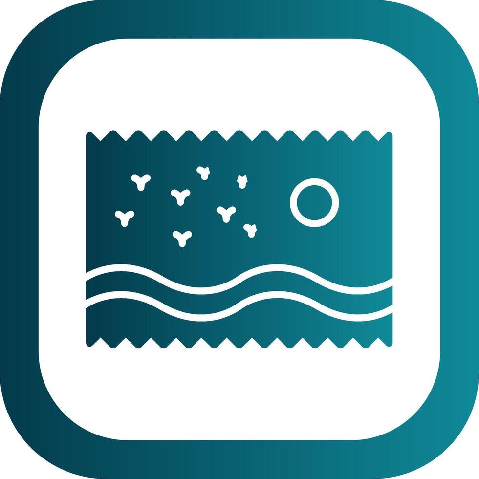 Photo Glyph Gradient Corner Icon vector