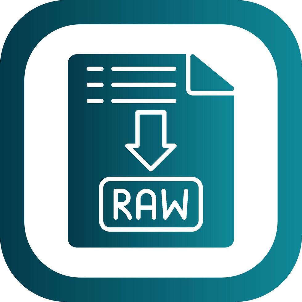 Raw Glyph Gradient Corner Icon vector