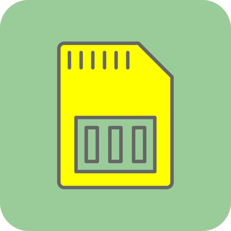 Sd Card Glyph Gradient Corner Icon vector