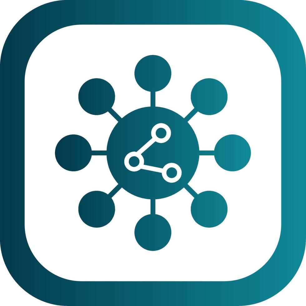 Share Glyph Gradient Corner Icon vector