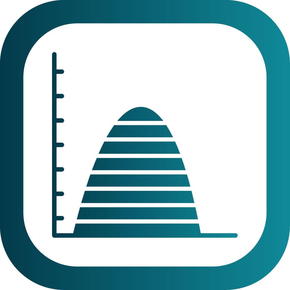 Levels Glyph Gradient Corner Icon vector