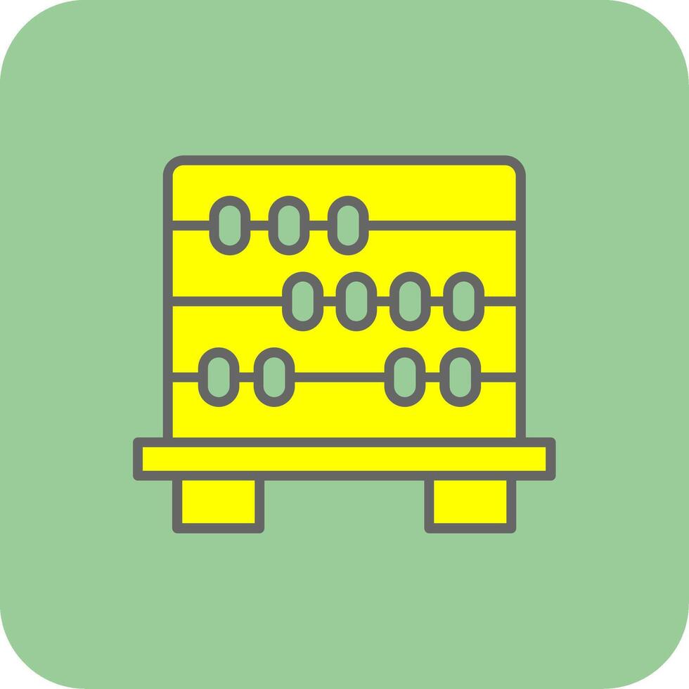 Abacus Filled Yellow Icon vector