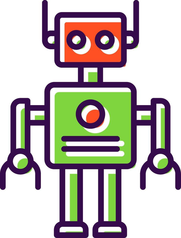 Robot filled Design Icon vector