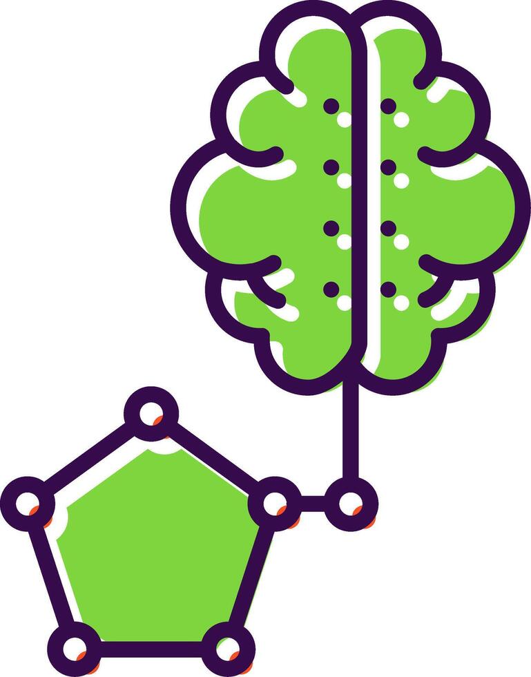 Artificial Intelligence filled Design Icon vector