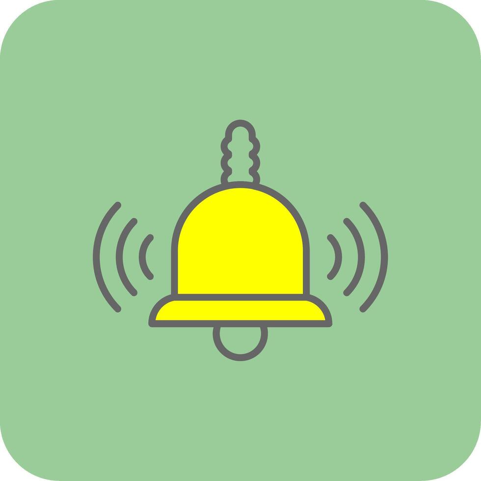 Bell Filled Yellow Icon vector