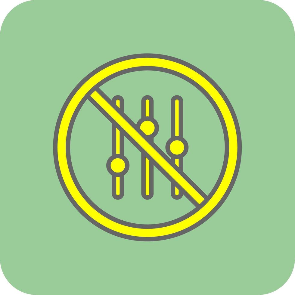 Mute Filled Yellow Icon vector