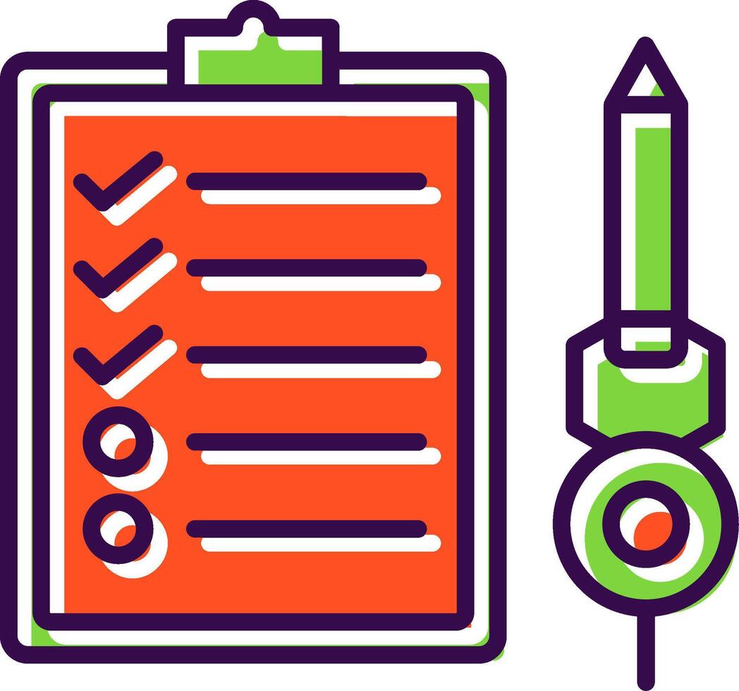 Check List filled Design Icon vector