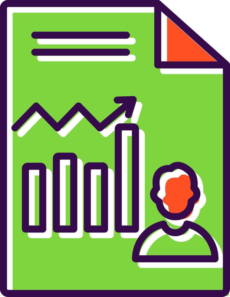 Bar Presentation filled Design Icon vector