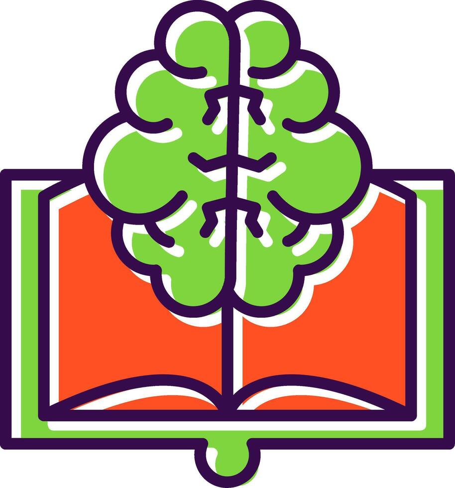 Book filled Design Icon vector