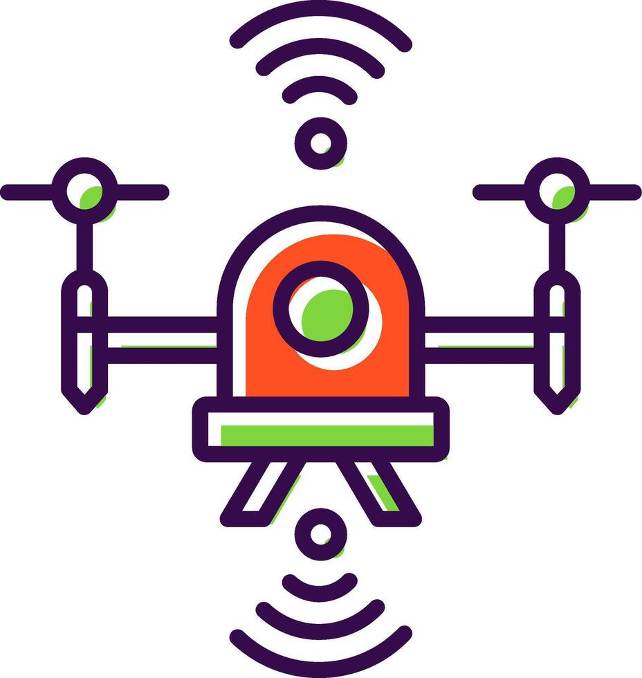 Drone filled Design Icon vector