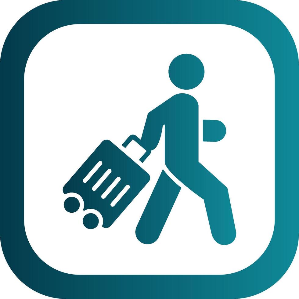 Person Glyph Gradient Corner Icon vector