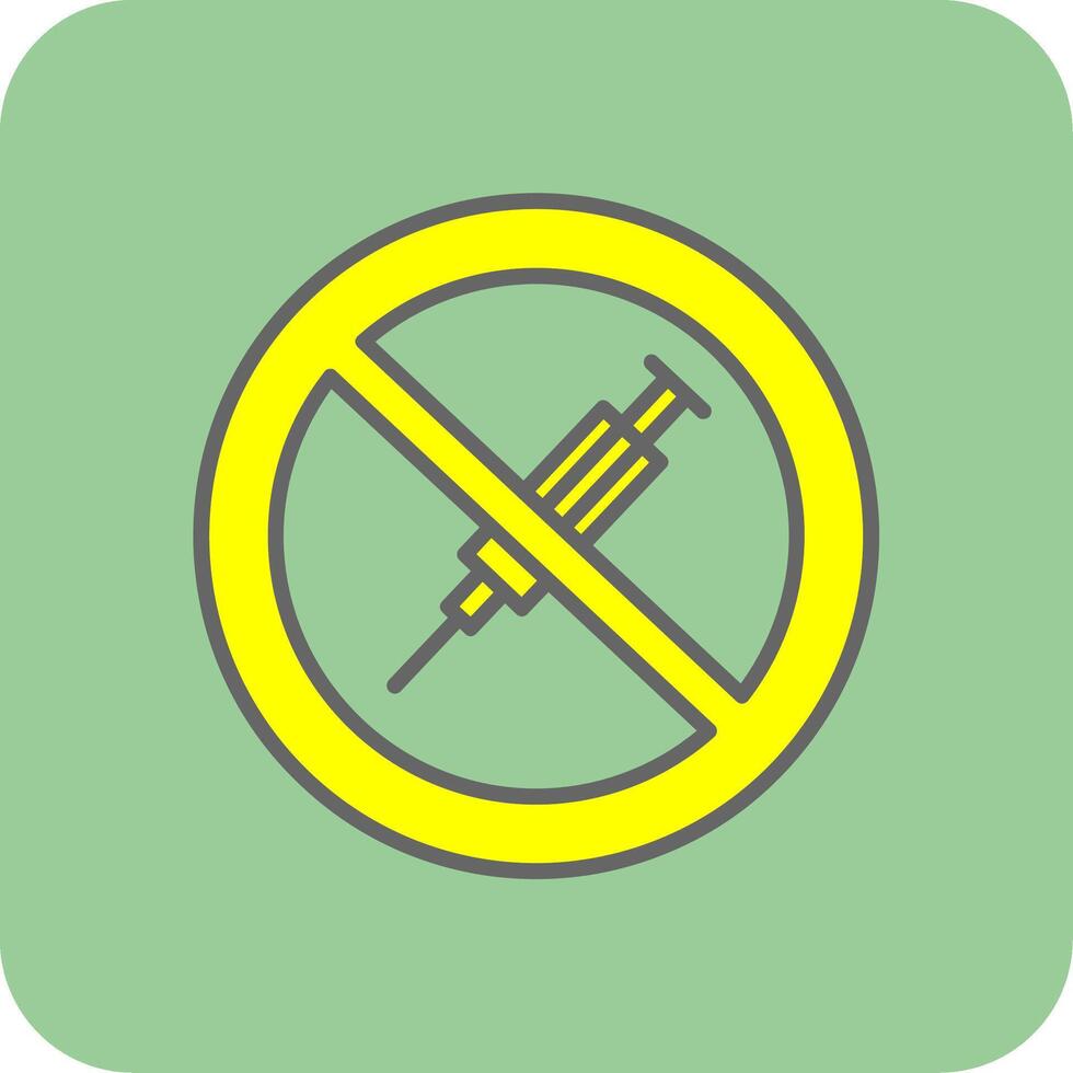 No Needle Glyph Gradient Corner Icon vector