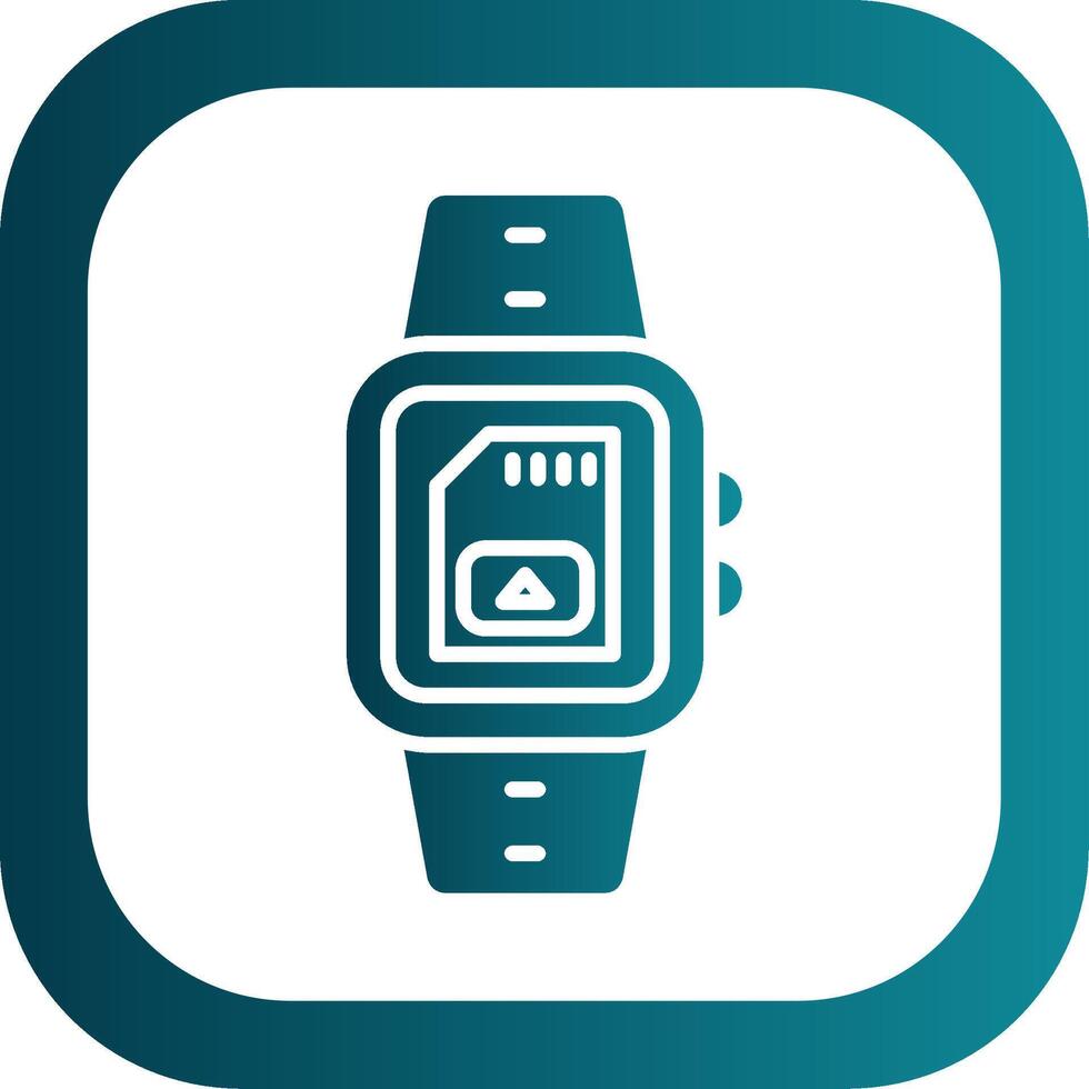 Sim Card Glyph Gradient Corner Icon vector