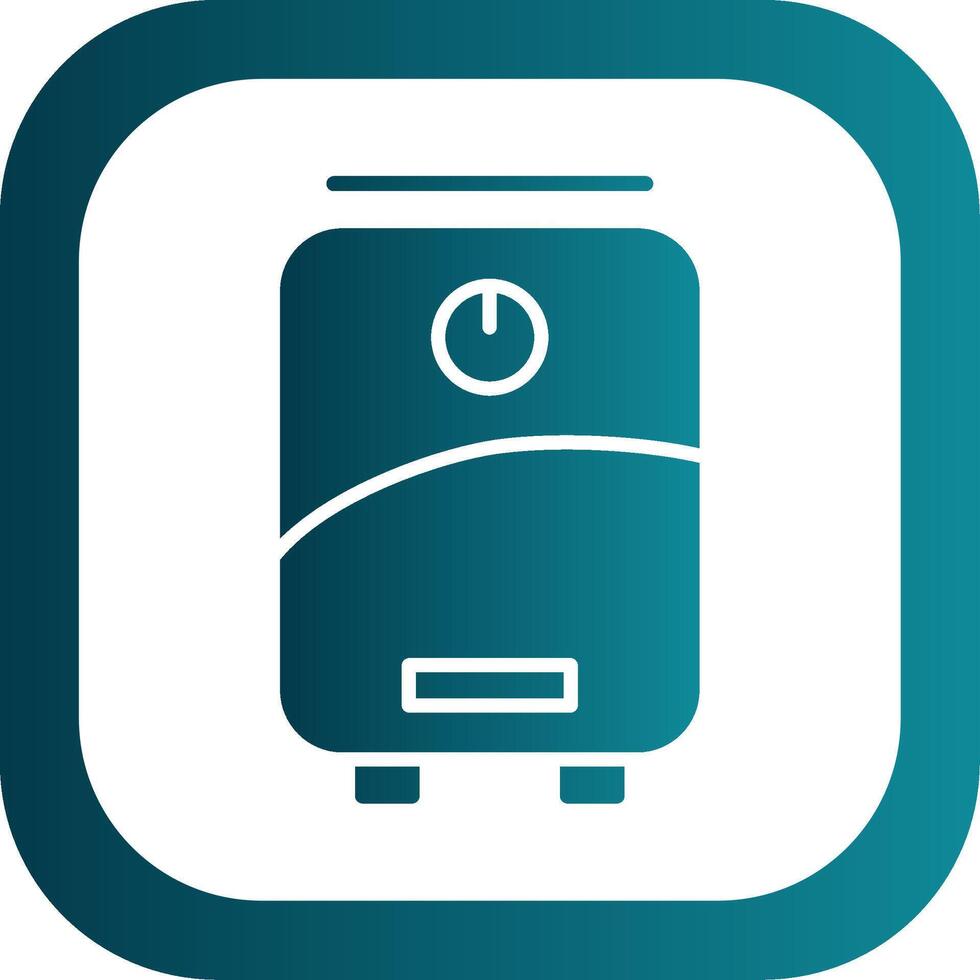 Water Heater Glyph Gradient Corner Icon vector