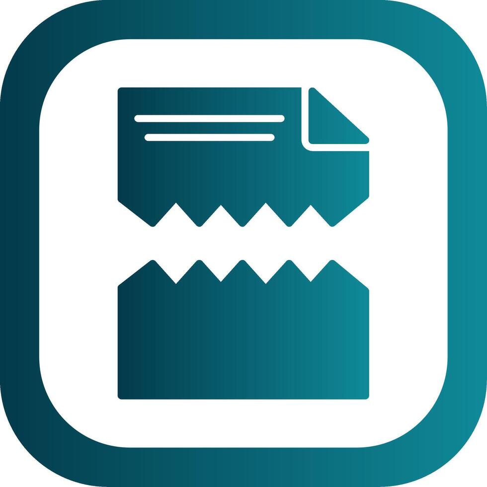 Ripped Glyph Gradient Corner Icon vector